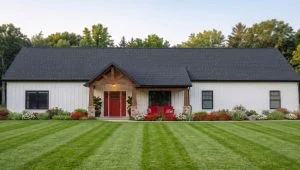 CHD-25210 Barndominium House Plan – Front Elevation