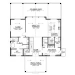 CHD-25217 Beach House Plan – Main Floor Plan