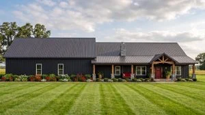 CHD-25219 Barndominium House Plan – Front Elevation