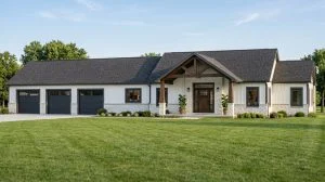 CHD-25221 Contemporary House Plan – Front Elevation