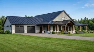 CHD-25233 Barndominium House Plan – Front Elevation
