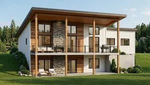CHD-25249 Contemporary House Plan – Front Elevation