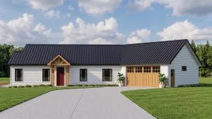 CHD-25258 Country House Plan – Front Elevation