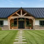 CHD-25263 Contemporary House Plan – Front Elevation