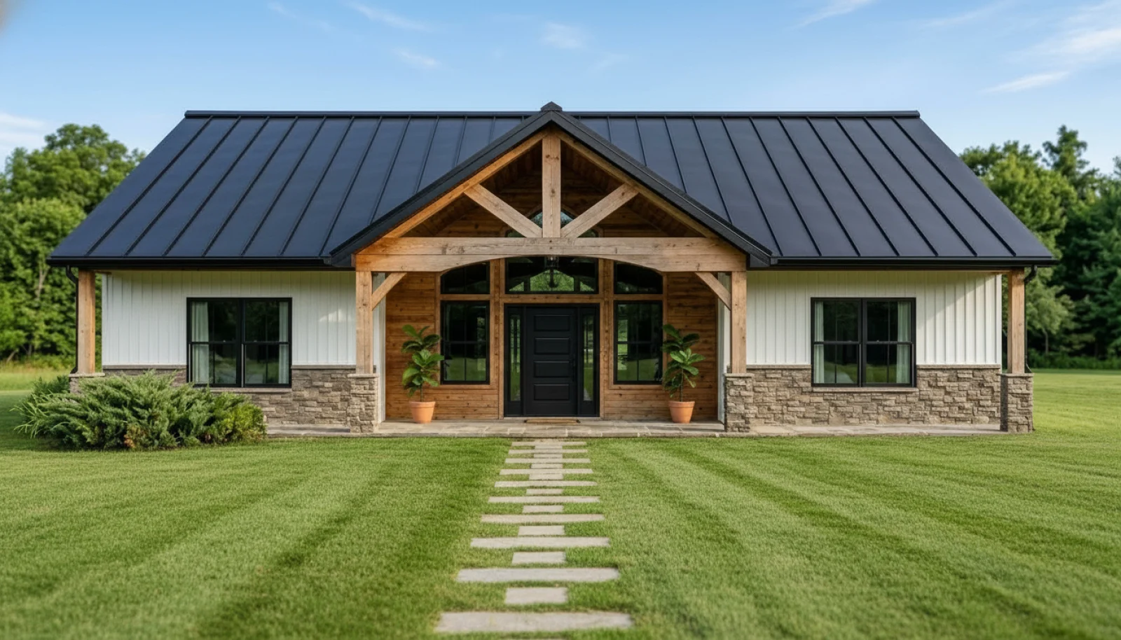 CHD-25263 Contemporary House Plan – Front Elevation