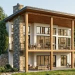 CHD-25268 Beach House Plan – Front Elevation