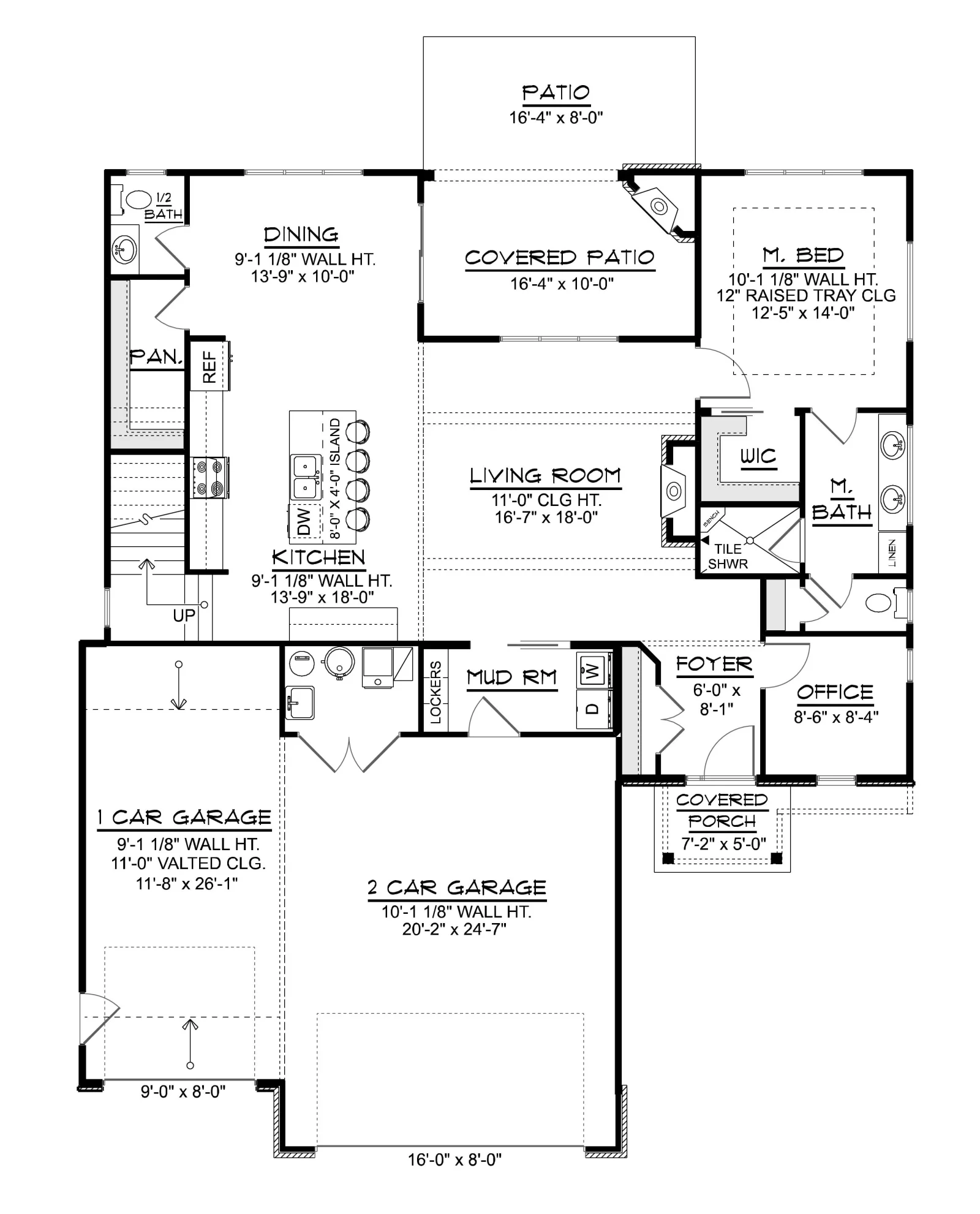 CHD-25290 Country House Plan – First Floor Plan