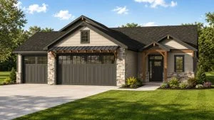 CHD-25290 Country House Plan – Front Elevation