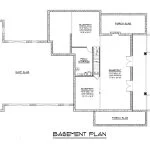 CHD-25292 Barndominium House Plan – Basement Floor Plan