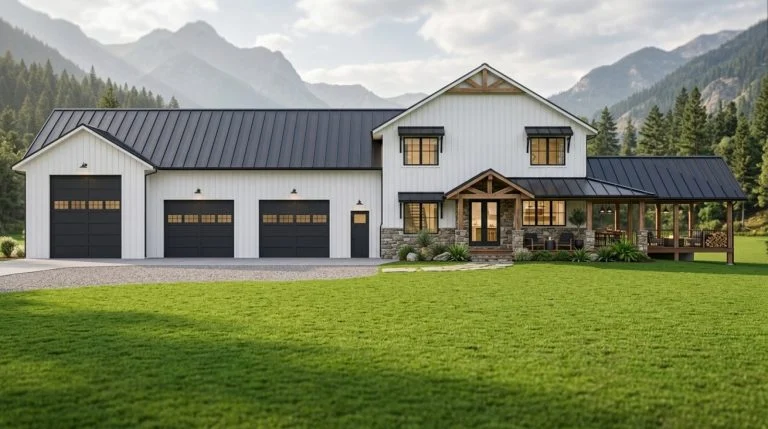 CHD-25292 Barndominium House Plan – Front Elevation