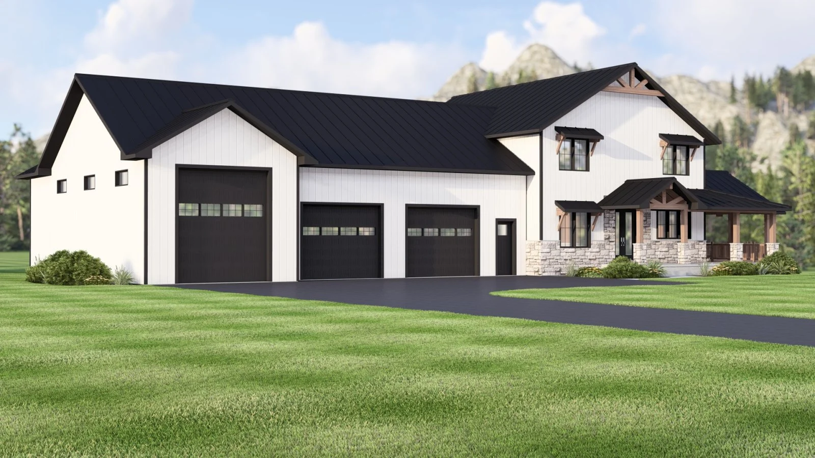CHD-25292 Barndominium House Plan – Photo 1