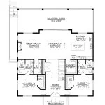 CHD-25297 Beach House Plan – Main Floor Plan