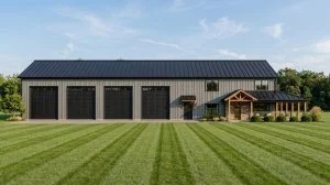CHD-25314 Barndominium House Plan – Front Elevation