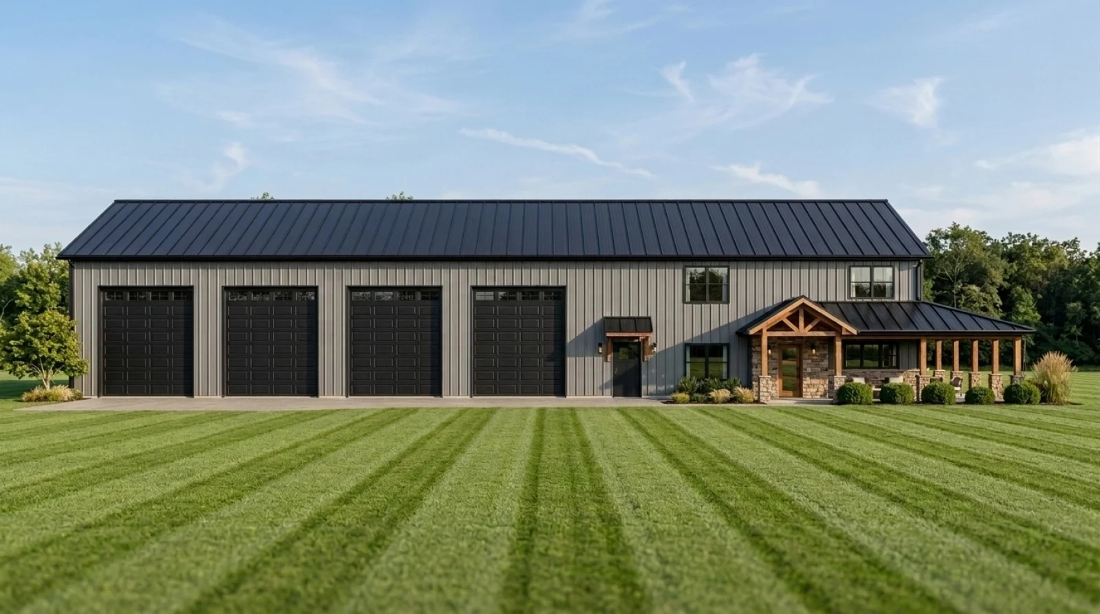 CHD-25314 Barndominium House Plan – Front Elevation