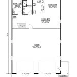 CHD-25320 Barndominium House Plan – First Floor Plan