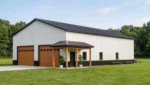 CHD-25320 Barndominium House Plan – Front Elevation