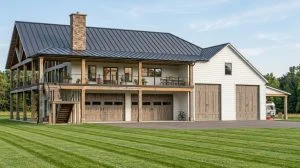 CHD-25321 Barndominium House Plan – Front Elevation