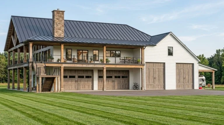 CHD-25321 Barndominium House Plan – Front Elevation