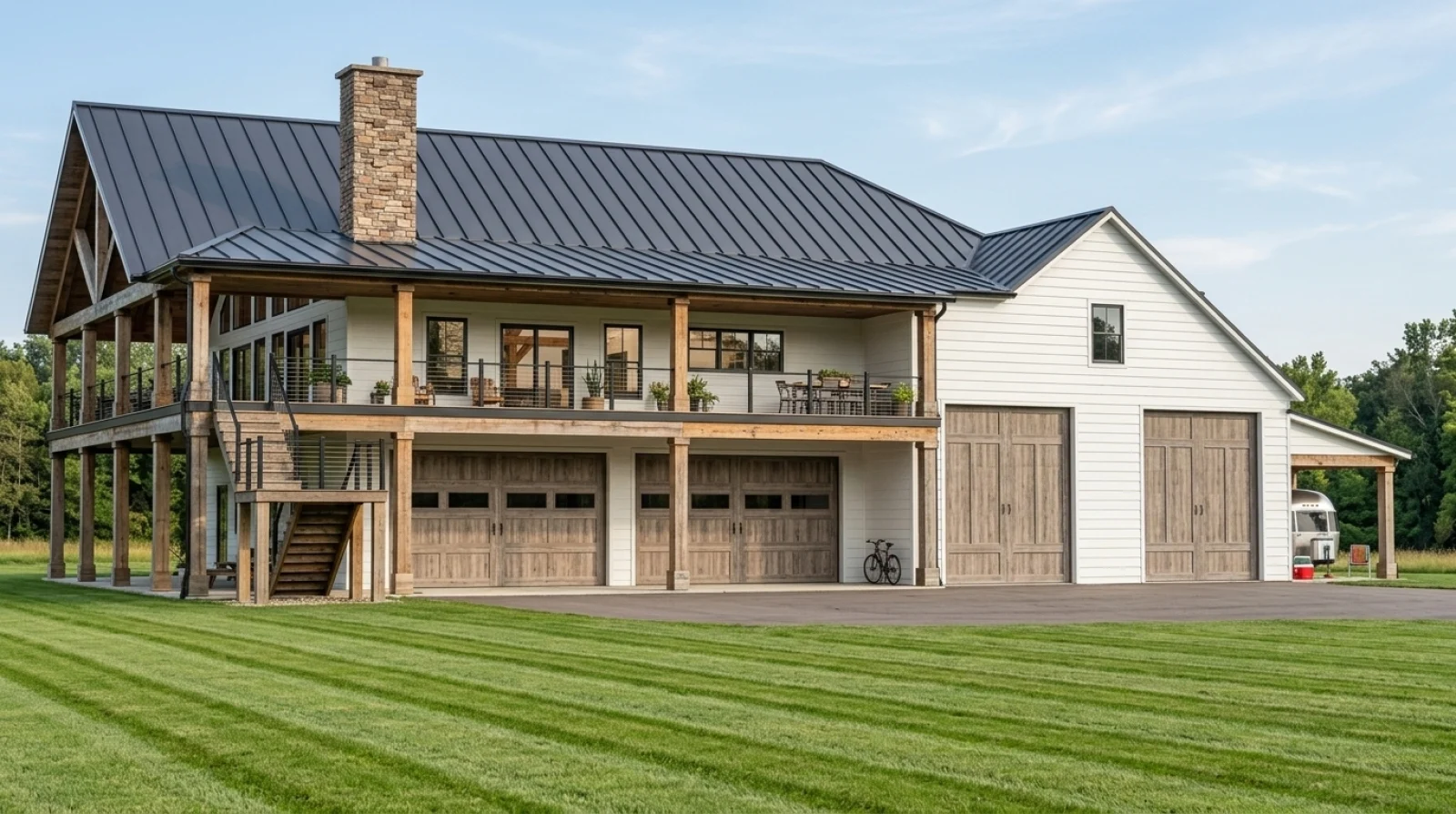 CHD-25321 Barndominium House Plan – Front Elevation