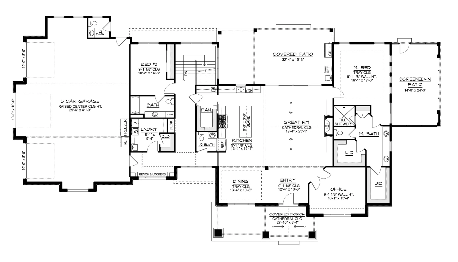 CHD-25329 Contemporary House Plan – Main Floor Plan
