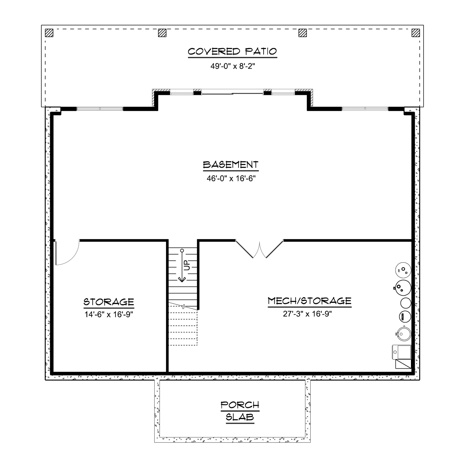 CHD-25332 Beach House Plan – Basement Floor Plan
