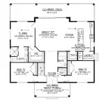 CHD-25332 Beach House Plan – Main Floor Plan