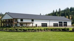 CHD-25338 Barndominium House Plan – Front Elevation