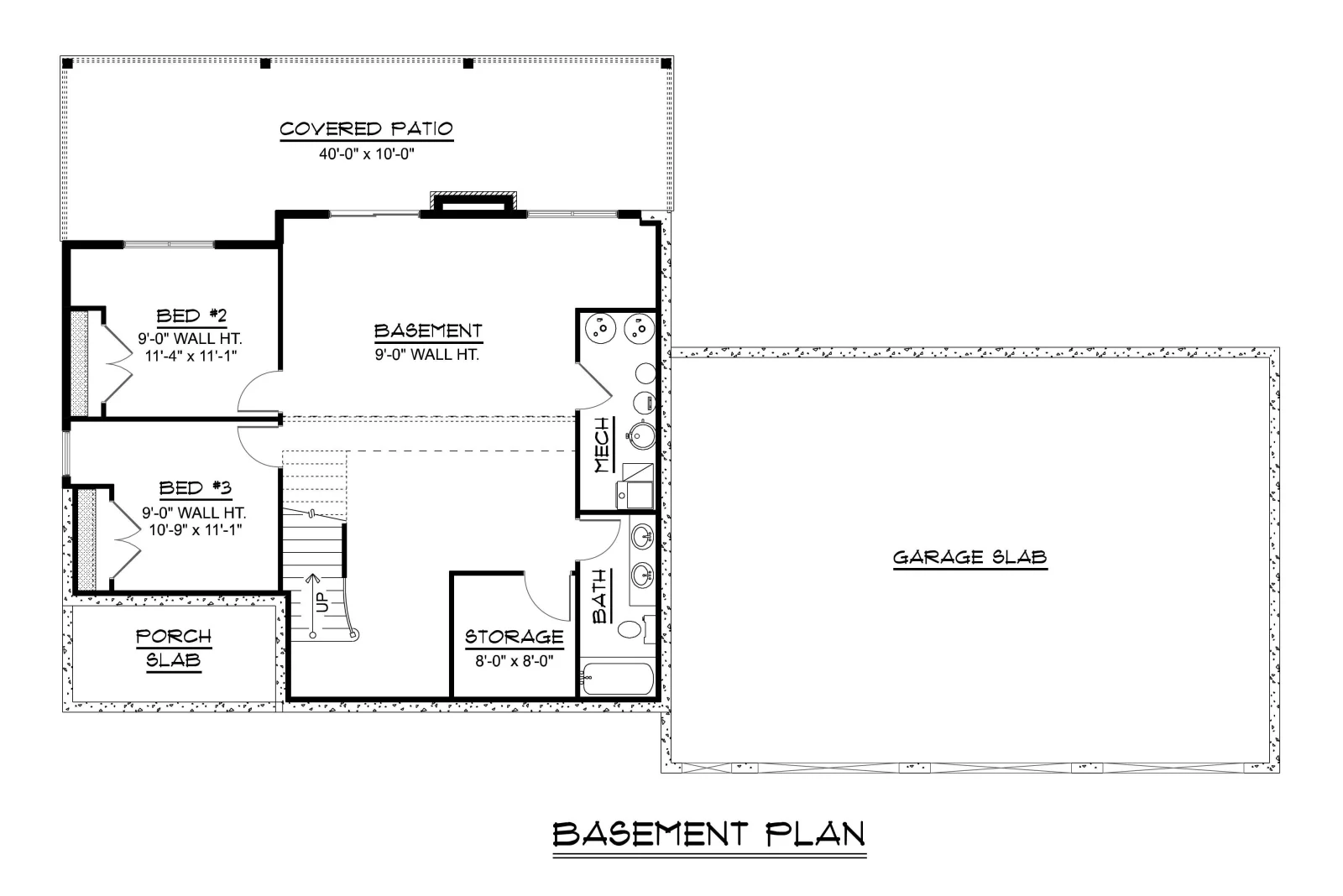 CHD-25342 Beach House Plan – Basement Floor Plan