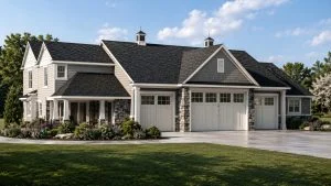 CHD-25349 Barndominium House Plan – Front Elevation