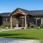 CHD-2535 Beach House Plan – Front Elevation
