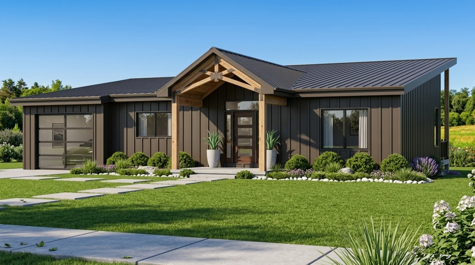CHD-2535 Beach House Plan – Front Elevation