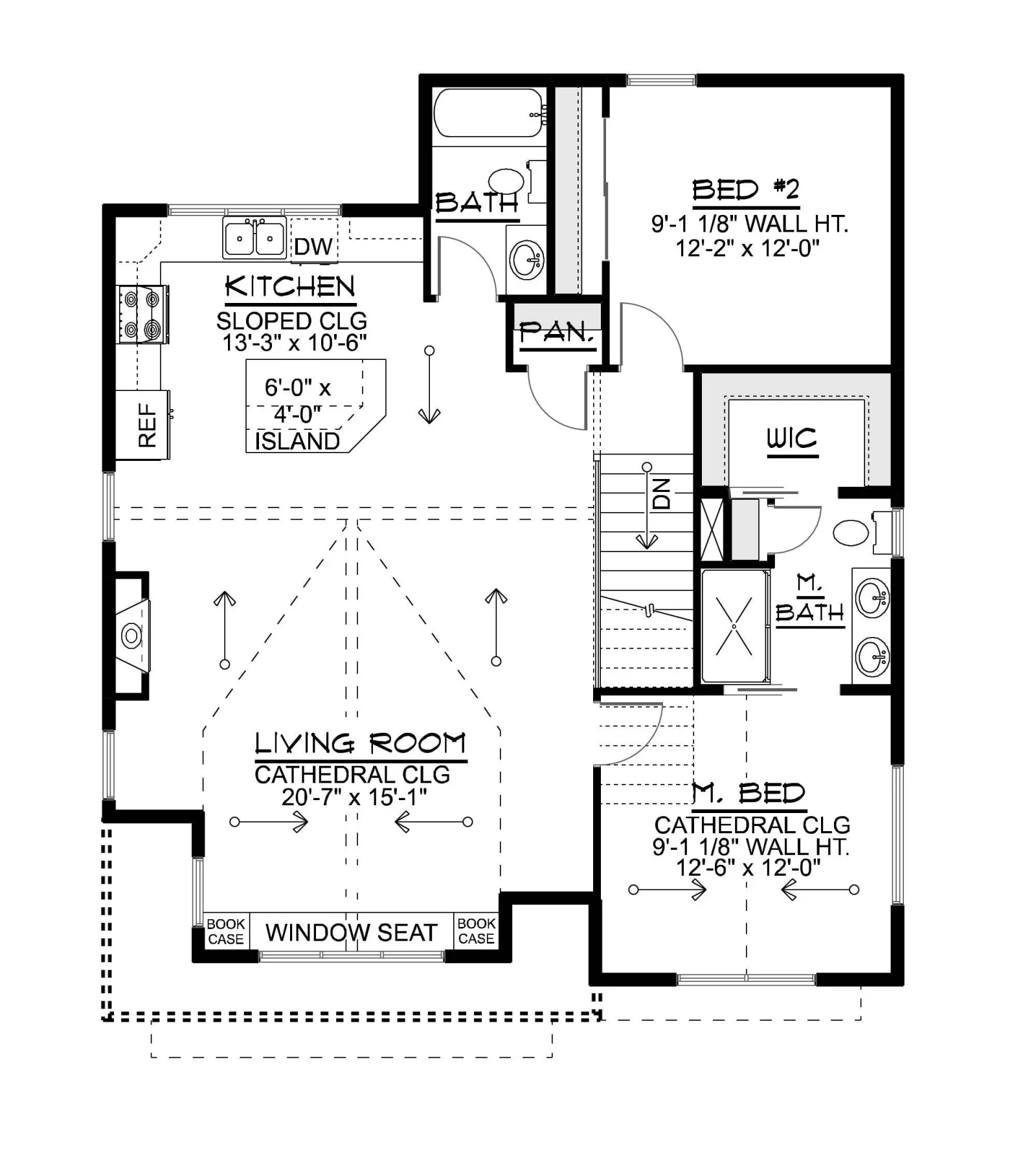 CHD-25350 Beach House Plan – Second Floor Plan