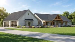 CHD-25352 Country House Plan – Front Elevation