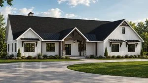 CHD-25354 Contemporary House Plan – Front Elevation