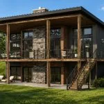 CHD-25355 Beach House Plan – Front Elevation
