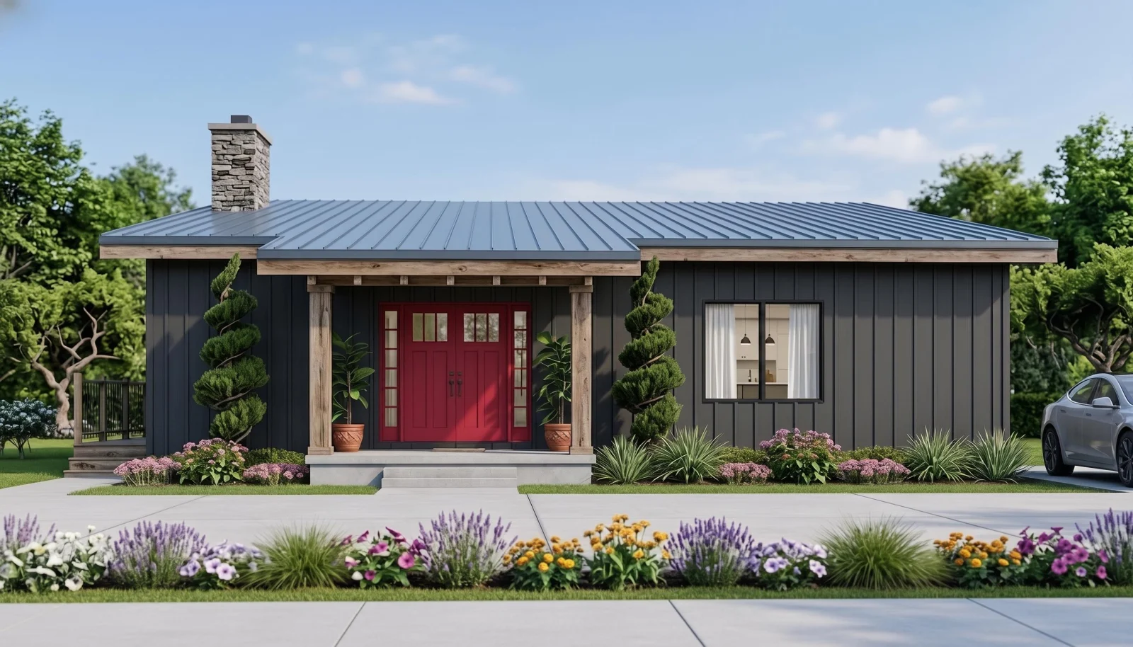 CHD-25356 Beach House Plan – Front Elevation