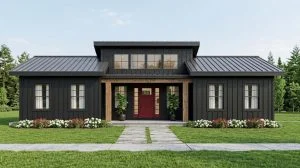 CHD-25379 Contemporary House Plan – Front Elevation