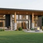 CHD-25395 Beach House Plan – Front Elevation