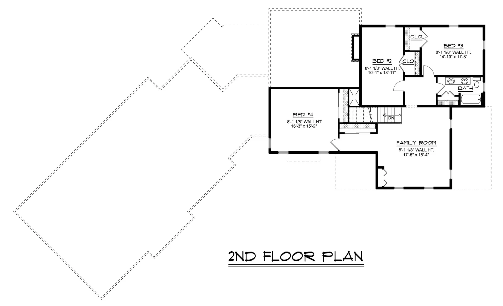 CHD-25398 Colonial House Plan – Second Floor Plan