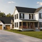 CHD-25398 Colonial House Plan – Front Elevation