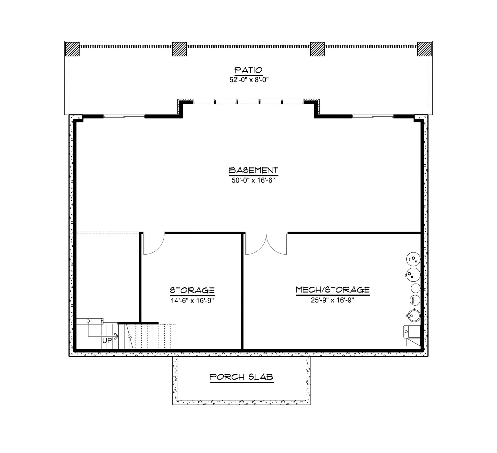 CHD-2540 Beach House Plan – Basement Floor Plan
