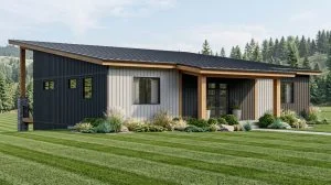 CHD-2540 Beach House Plan – Front Elevation