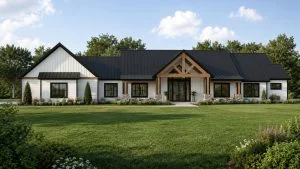 CHD-25404 Contemporary House Plan – Front Elevation