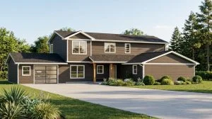 CHD-25415 Beach House Plan – Front Elevation