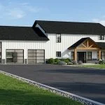 CHD-25424 Barndominium House Plan – Front Elevation