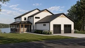 CHD-25427 Beach House Plan – Front Elevation