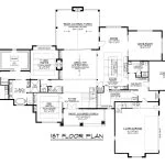 CHD-2543 Contemporary House Plan – First Floor Plan