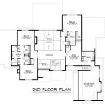 CHD-2543 Contemporary House Plan – Second Floor Plan