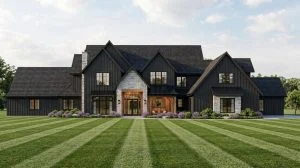 CHD-2543 Contemporary House Plan – Front Elevation