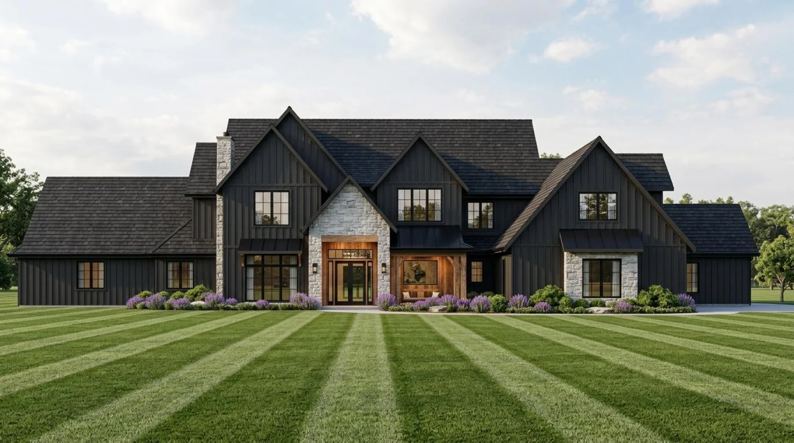 CHD-2543 Contemporary House Plan – Front Elevation